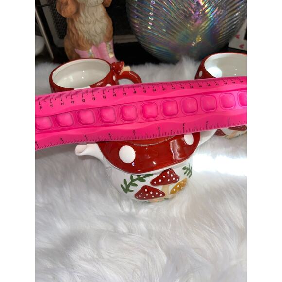 Potter’s Studio 3 Piece Enchanted Forest Mushroom Teapot And Two Mugs - Picture 9 of 9